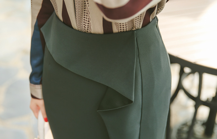 unique Satin Ruffle Skirt