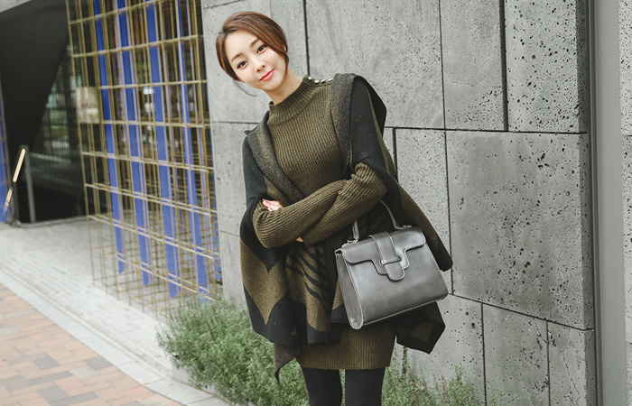 Maya Hood Knit Cloak Poncho