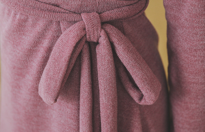 Bokasi Knit Wrap Flare Dress