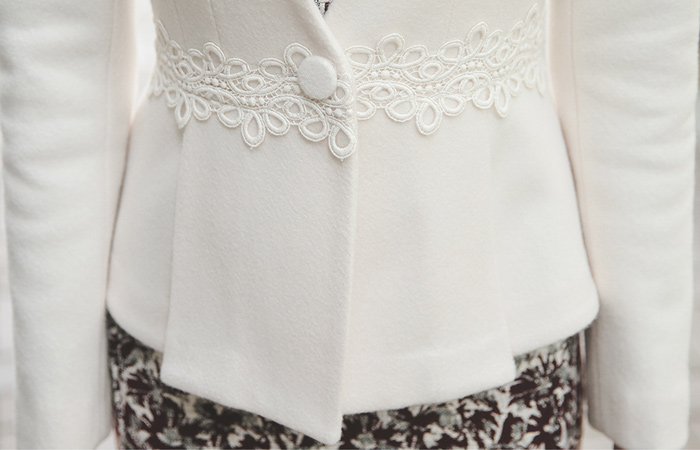 Dyuel wave embroidered wool jacket