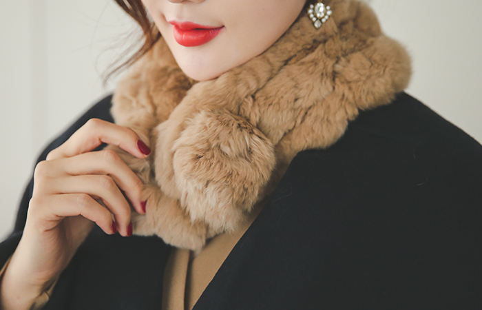 Short fur shawl wangbangul