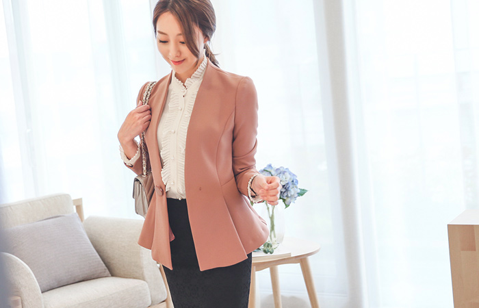 Big button Pleats Flare Jacket (fall)