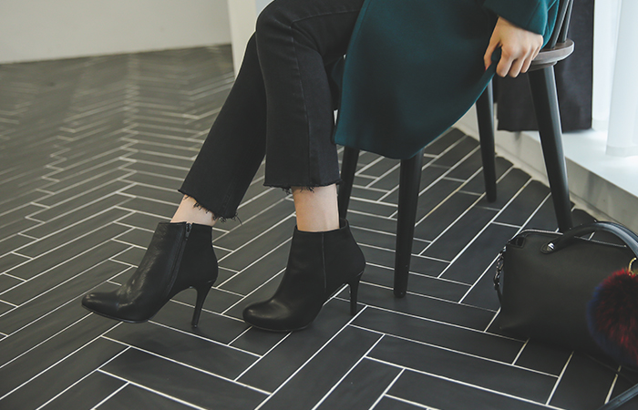 Cowhide Combi ankle boots (5cm / 9cm)