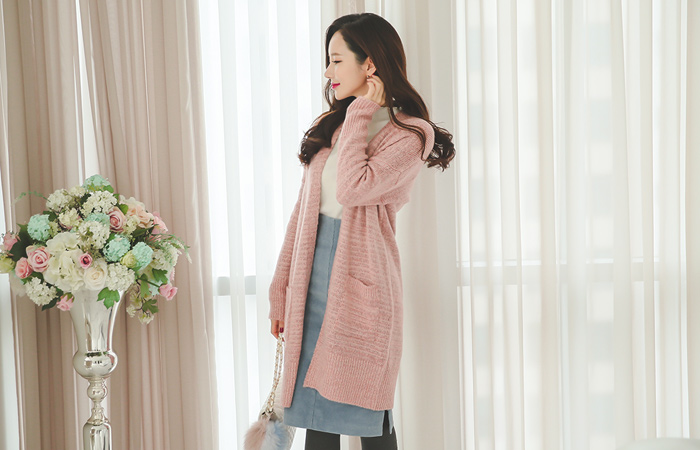 Long cardigan mille-feuille bokasi