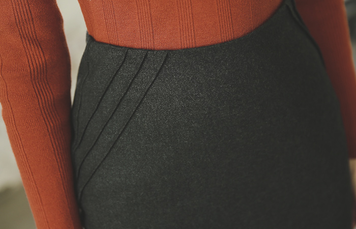 triple pin tuck line Skirt