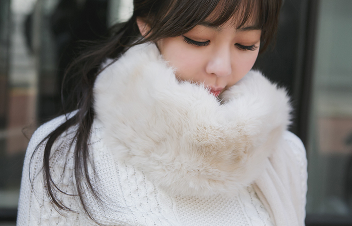 Real Rabbit Fur muffler