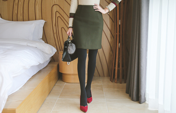 Basic Wool Wool Skirt
