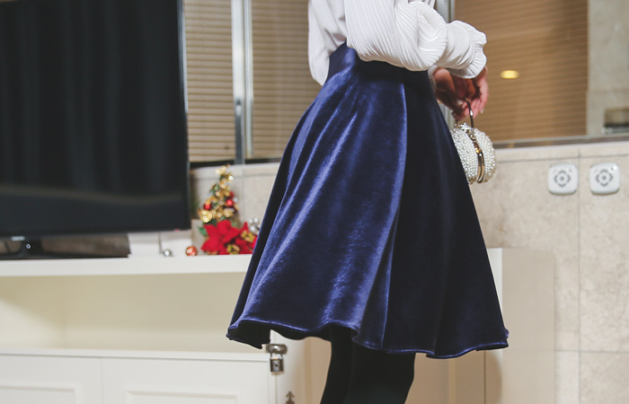Velvet Flare Skirt