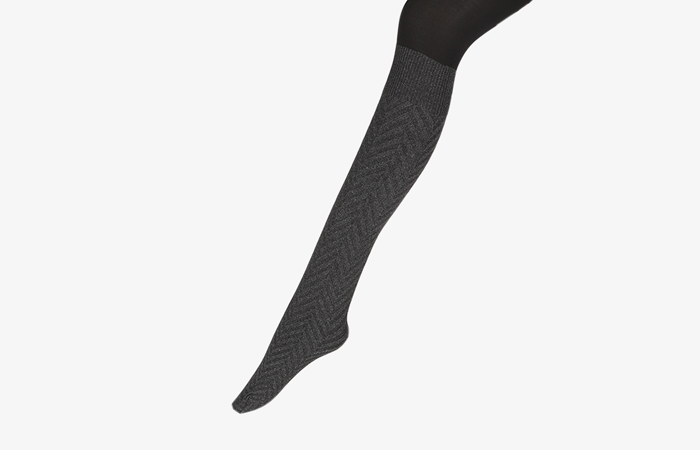 380D zigzag color combination stockings