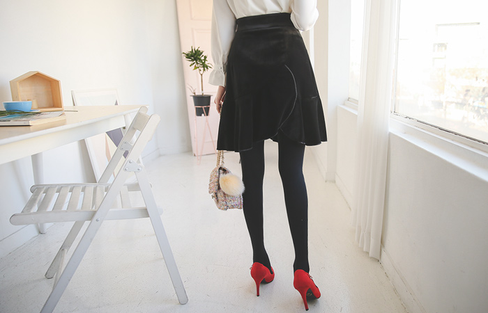 Velvet Touch Tulip Flare Skirt