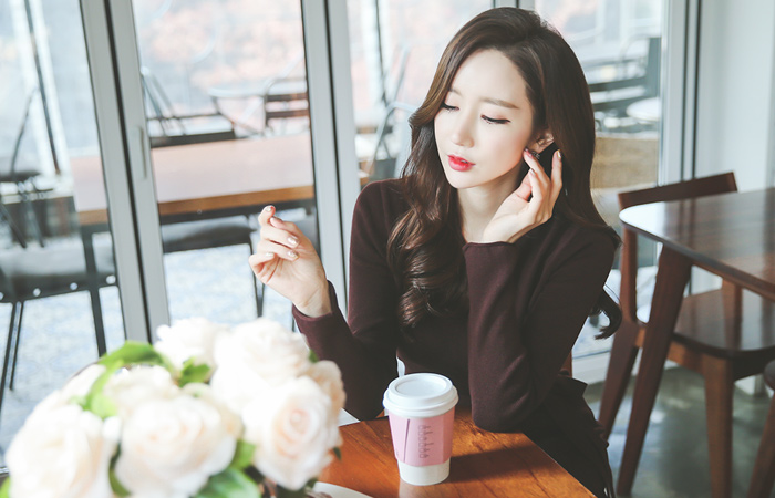 Slit Wrap Knit Dress