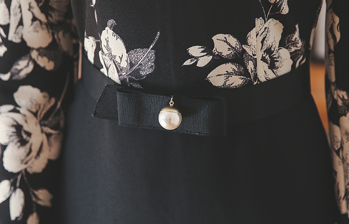 Art Flower Ruffle Dress