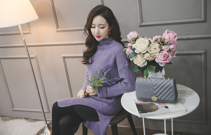 Fair teuim loose Long knit angora