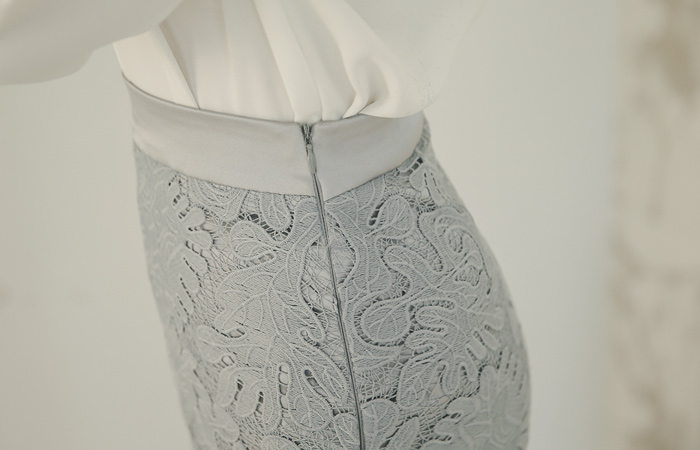 Race & Satin Mermaid Skirt