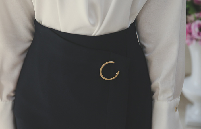 Crescent Formal Wrap Skirt (spring)