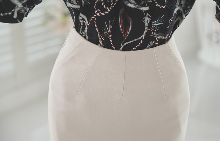 Oblique stitch Dot Skirt