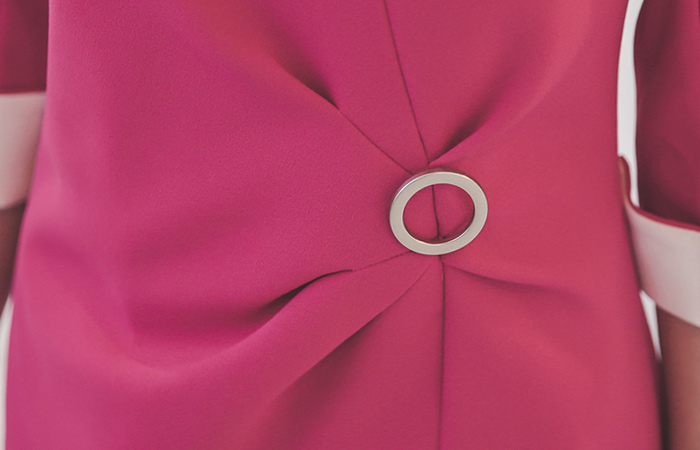 Ruched Dress pinch unique silver ring