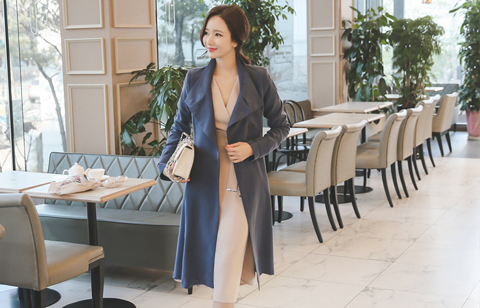 Sand Highneck Flare Jacket