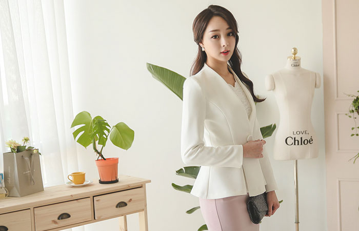 Big buttons Pleats Flare Jacket (spring)