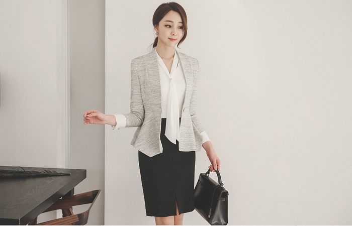 Noble jacquard Flare Jacket