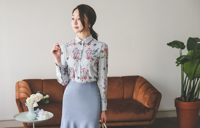 Floral Stripe Blouse