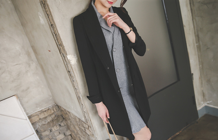 Modern Piping Lining Long Jacket