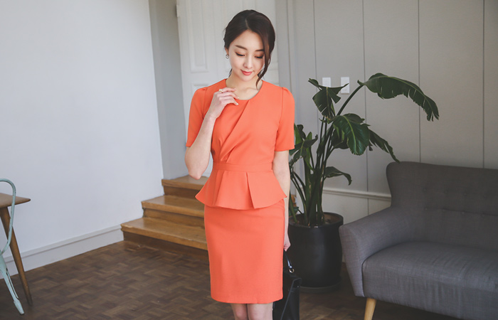 Ruched Dress pinch pepper plum