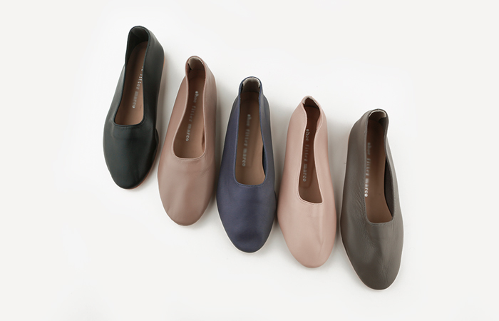 [Models wear30 car] Cowhide Easy Flat shoes