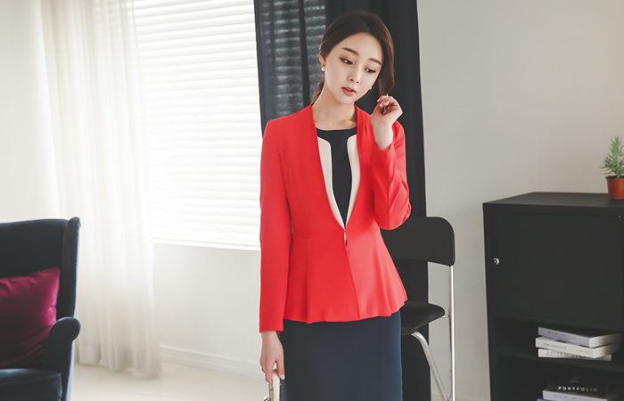 Bias stitch Pleats Jacket