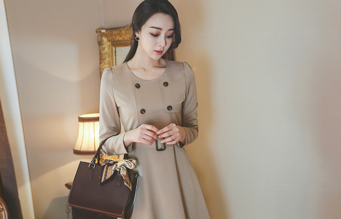 Anna Trench Flare Dress