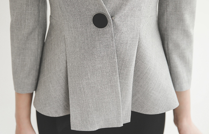 Big buttons Pleats Flare Jacket