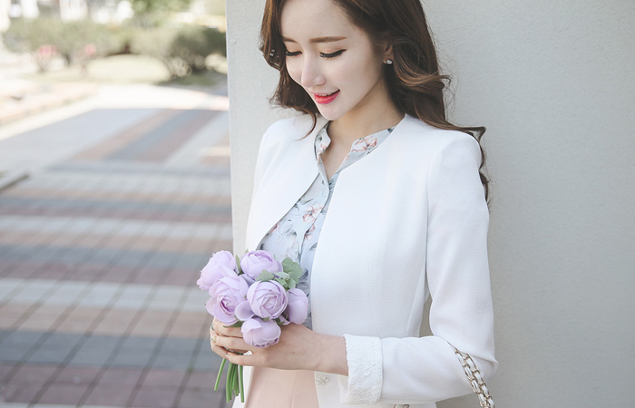 Luxury pearl pleated bag Jacket