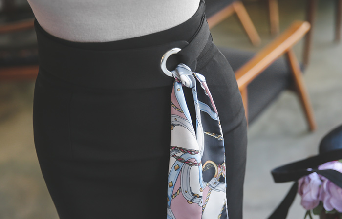 Luxury Scarf Ring Belt Skirt