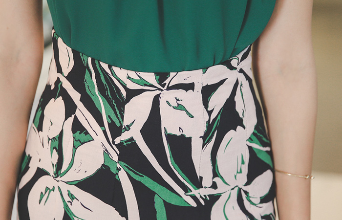 Fresh Flower Linen Cotton Skirt