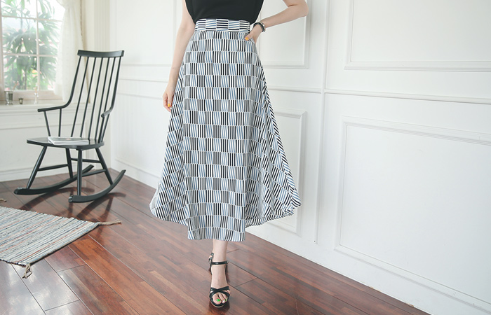Conical Stick Pattern Rong skirt