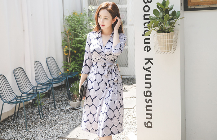 Camilla open-collar silk wrapped dress