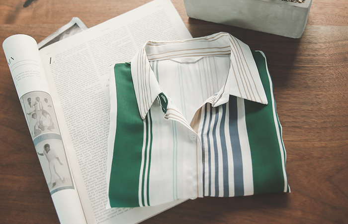 Hepburn Stripe Shirt Blouse