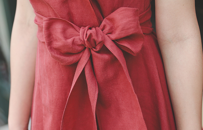 Linen Shirt Flare Dress