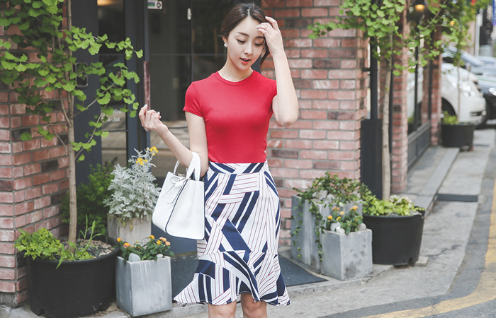 Parallel Linen Mermaid Skirt