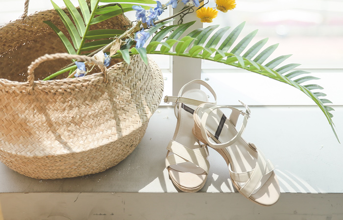 Neutral Strap Wedge Sandals