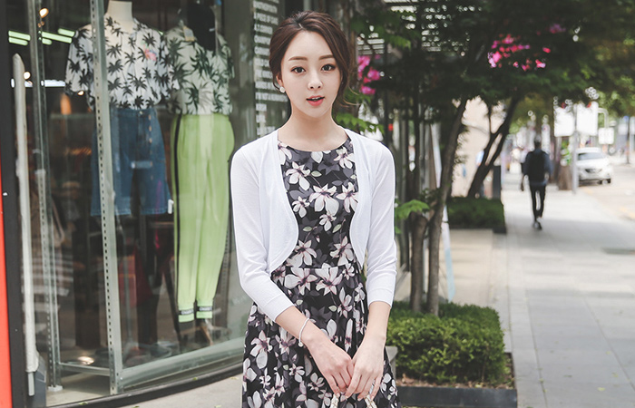 Cool knit Bolero short cardigan