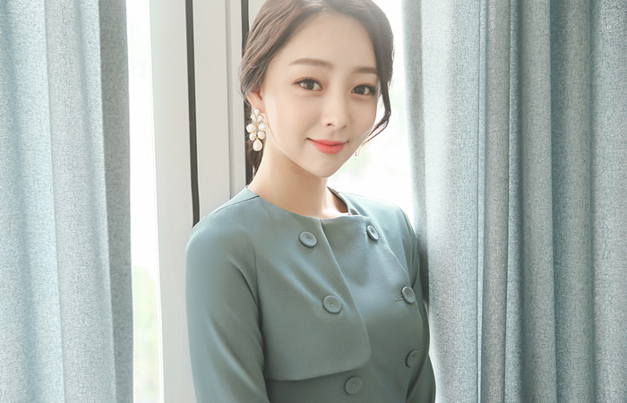 Prosom Double-button Pepper Dress