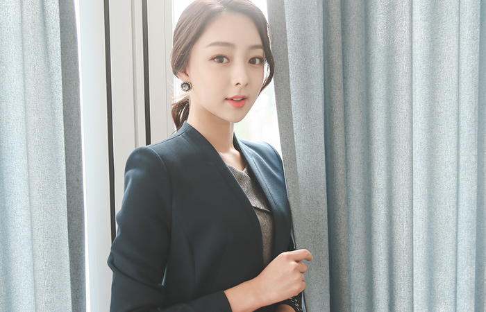 Slim No collar Jacket (fall)