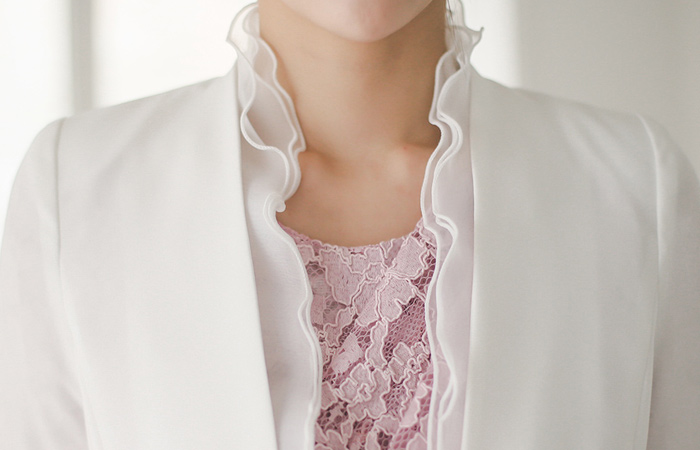 Queens Organza Freel No collar Jacket