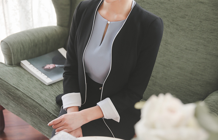 Wave Piping color combination Jacket