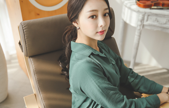 Crone pocket shirt color Blouse