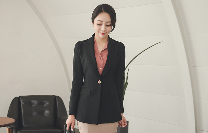 Antique Gold One Button Taylor Jacket