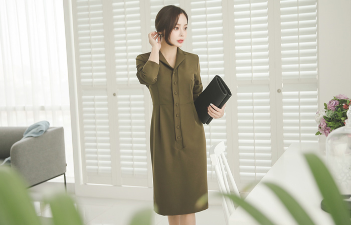 Classic Button Kara Dress
