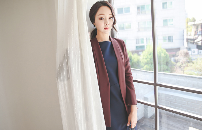 Lip Pocket Sleeve Color No collar Jacket