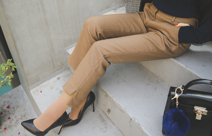 Uncut Cutting Semi Boot cut Slacks